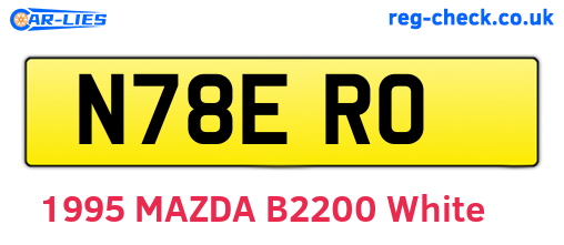 N78ERO are the vehicle registration plates.