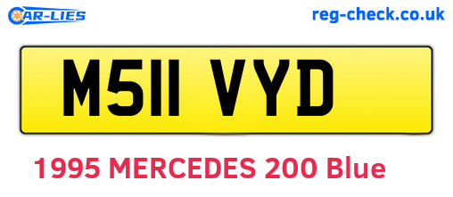 M511VYD are the vehicle registration plates.
