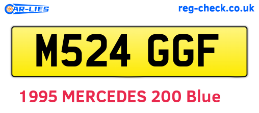 M524GGF are the vehicle registration plates.