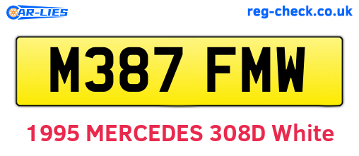 M387FMW are the vehicle registration plates.
