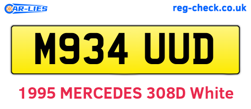 M934UUD are the vehicle registration plates.