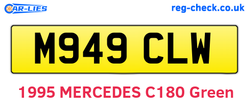 M949CLW are the vehicle registration plates.