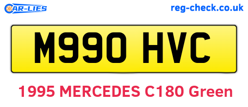 M990HVC are the vehicle registration plates.