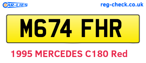 M674FHR are the vehicle registration plates.