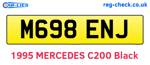 M698ENJ are the vehicle registration plates.