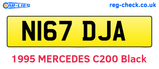 N167DJA are the vehicle registration plates.