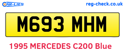 M693MHM are the vehicle registration plates.