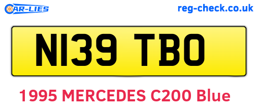 N139TBO are the vehicle registration plates.