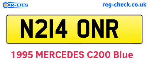 N214ONR are the vehicle registration plates.