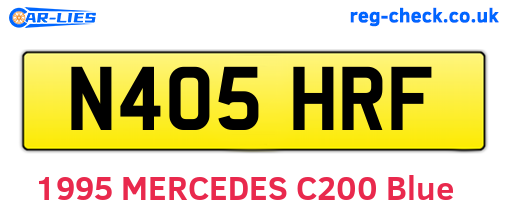N405HRF are the vehicle registration plates.