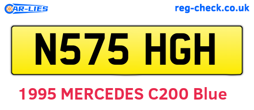 N575HGH are the vehicle registration plates.