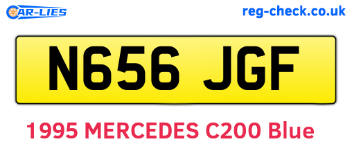 N656JGF are the vehicle registration plates.