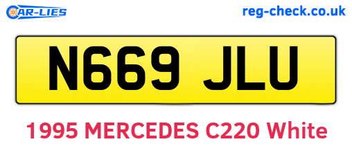 N669JLU are the vehicle registration plates.