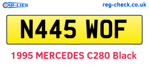 N445WOF are the vehicle registration plates.