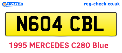N604CBL are the vehicle registration plates.