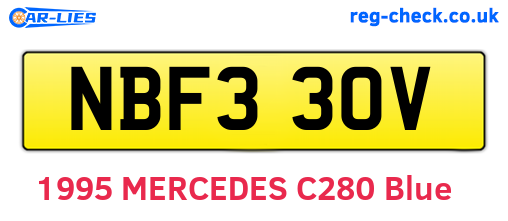 NBF330V are the vehicle registration plates.