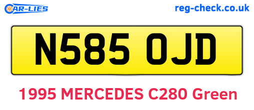 N585OJD are the vehicle registration plates.