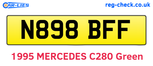 N898BFF are the vehicle registration plates.