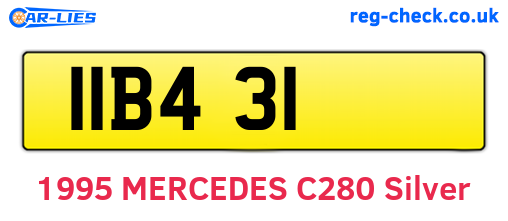 IIB431 are the vehicle registration plates.
