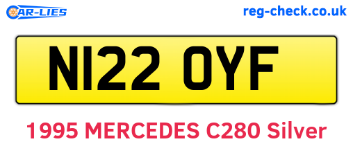 N122OYF are the vehicle registration plates.