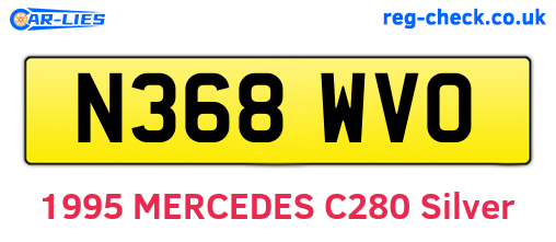 N368WVO are the vehicle registration plates.