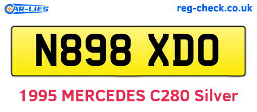 N898XDO are the vehicle registration plates.