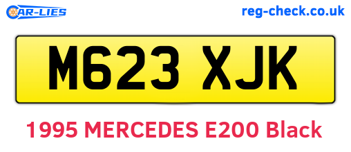 M623XJK are the vehicle registration plates.