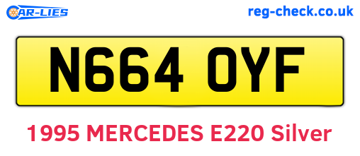N664OYF are the vehicle registration plates.