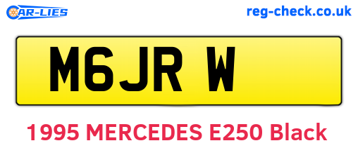 M6JRW are the vehicle registration plates.