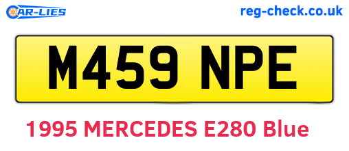 M459NPE are the vehicle registration plates.