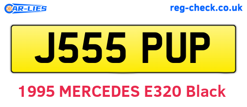 J555PUP are the vehicle registration plates.
