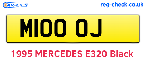 M10OOJ are the vehicle registration plates.