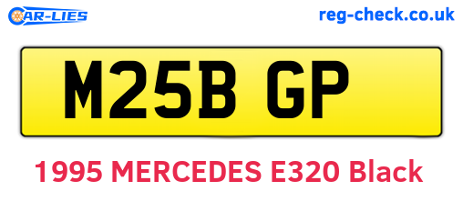 M25BGP are the vehicle registration plates.