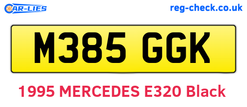 M385GGK are the vehicle registration plates.