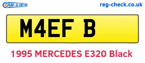M4EFB are the vehicle registration plates.