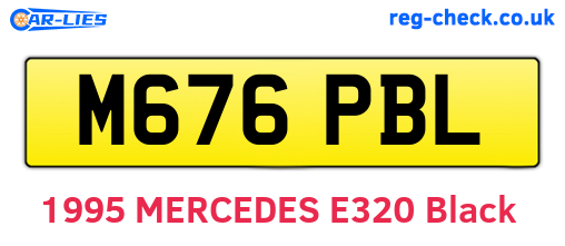 M676PBL are the vehicle registration plates.