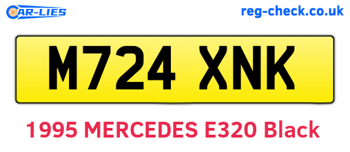 M724XNK are the vehicle registration plates.