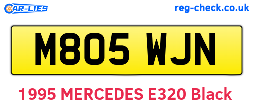 M805WJN are the vehicle registration plates.