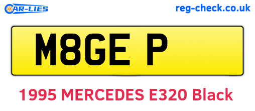 M8GEP are the vehicle registration plates.