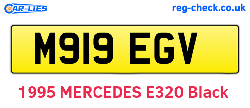 M919EGV are the vehicle registration plates.