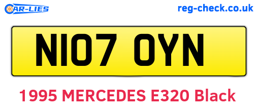 N107OYN are the vehicle registration plates.