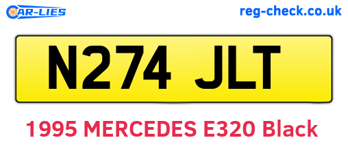 N274JLT are the vehicle registration plates.
