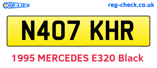 N407KHR are the vehicle registration plates.