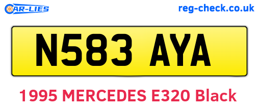 N583AYA are the vehicle registration plates.