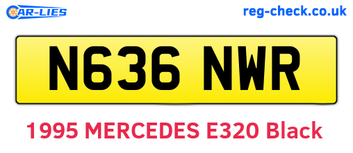 N636NWR are the vehicle registration plates.