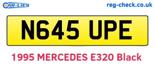 N645UPE are the vehicle registration plates.