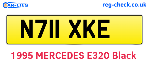 N711XKE are the vehicle registration plates.