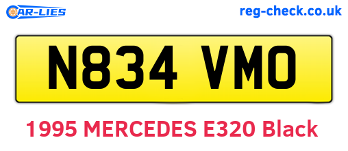 N834VMO are the vehicle registration plates.