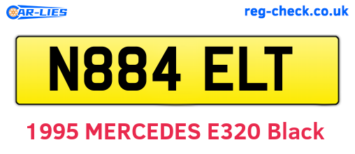 N884ELT are the vehicle registration plates.