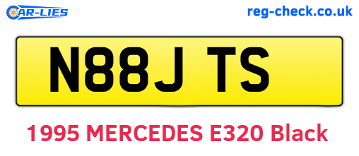 N88JTS are the vehicle registration plates.